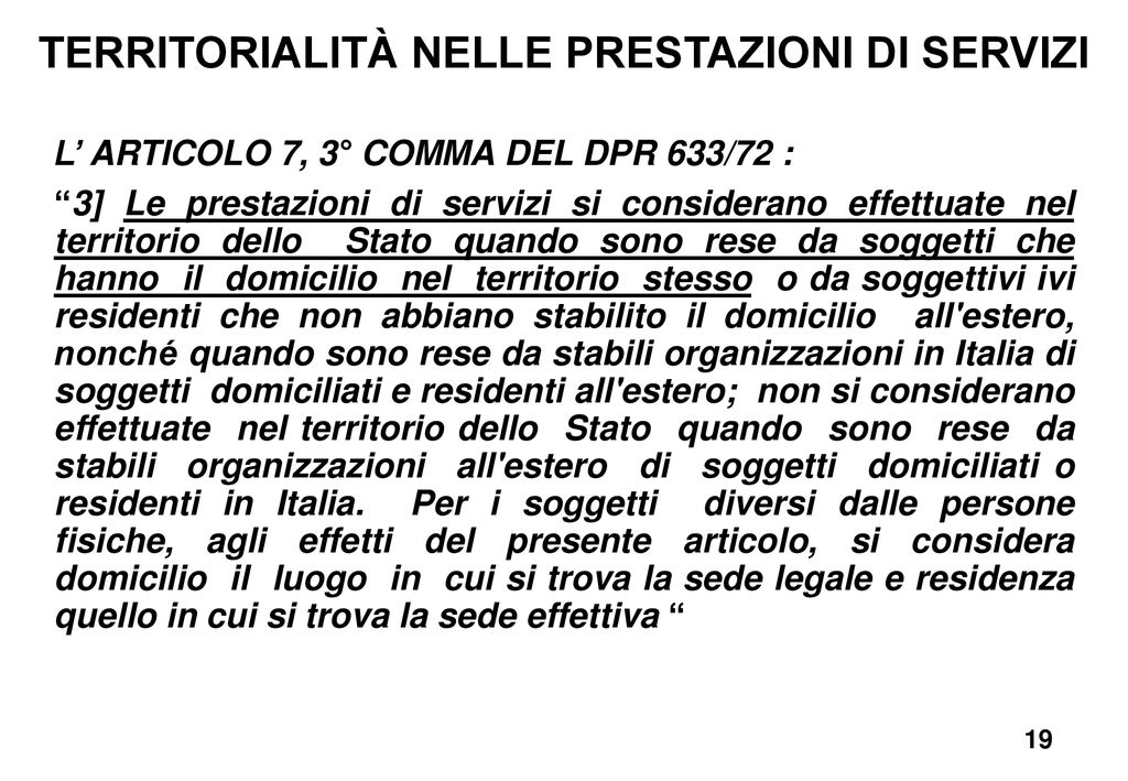 Fascicolo 1 REGIME IVA DELLE TRANSAZIONI COMMERCIALI IN RELAZIONE AL